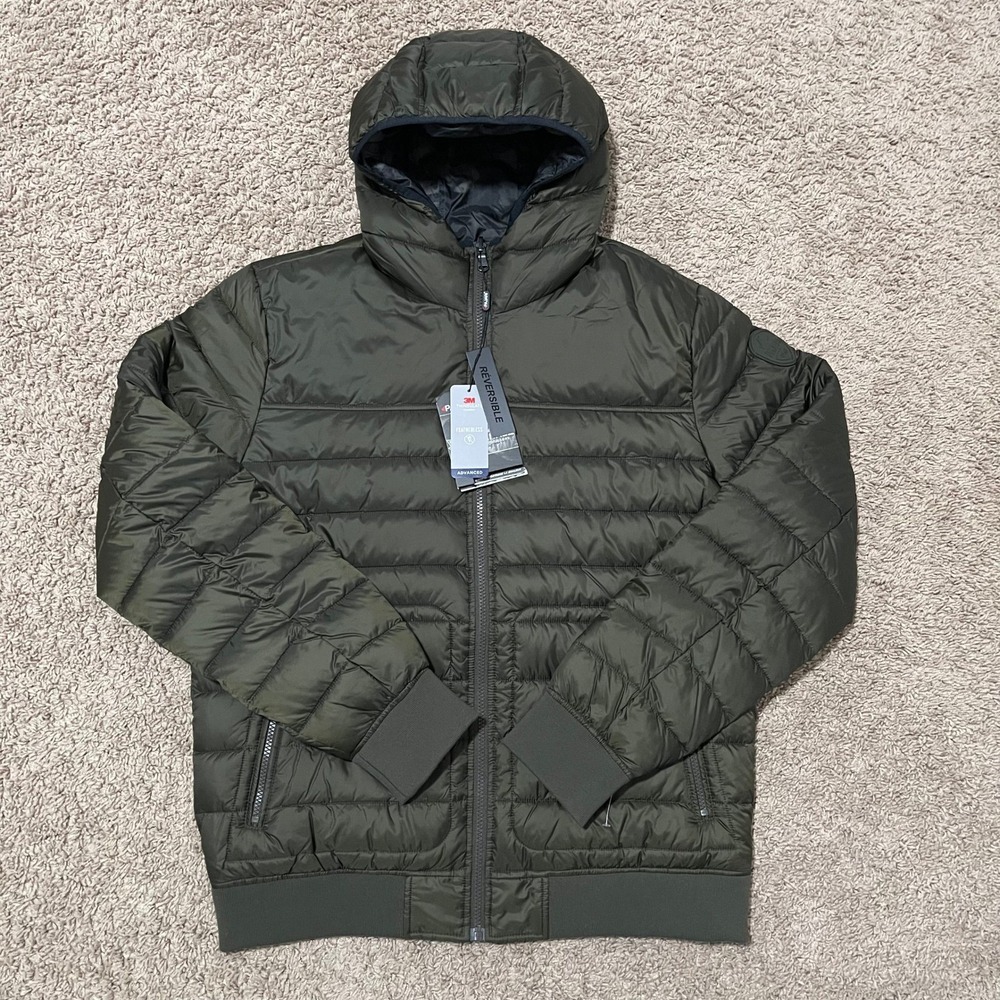 Pajar Canada Maxwell Jacket Mens Medium Green Military Camo Puffer Reversible